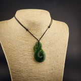 Natural Jade Manaia Pendant Necklace (N2210)