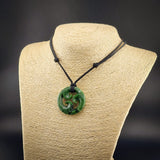 Natural Jade Triple Koru Pendant Necklace (N2248)