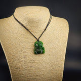 Natural Jade Small Tiki Pendant Necklace (N2269)