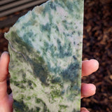 592g Raw Nephrite Jade Carving Slice (R14B677)