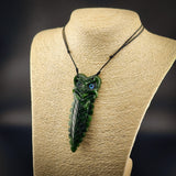 Natural Jade Tiki Niho Pendant Necklace (N2264)