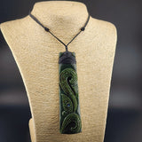 Natural Jade XL Manaia Toki Pendant Necklace (N2275)