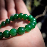 8mm Nephrite Jade / Greenstone Elastic Bracelet