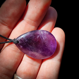 Natural Amethyst Waterdrop Pendant Necklace