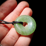 30mm Natural Aventurine Donut Pendant Necklace