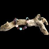 Amber Teething Bracelet / Anklet - Cherry Amber, Amethyst, Rose Quartz, Amazonite