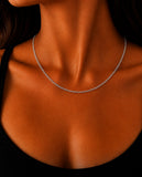 Solid 925 Italian Sterling Silver 2mm Rolo Chain Necklace