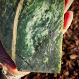 653g Raw Nephrite Jade Carving Slice (R14B718)
