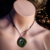 Natural Jade Koru Pendant Necklace (N1074)
