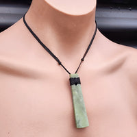 NZ Greenstone Pounamu Toki Pendant Necklace (N290)