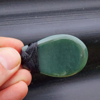 Nephrite Greenstone Patu Pendant Necklace (N329)