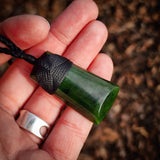 NZ Greenstone Pounamu Toki Pendant Necklace (N998)
