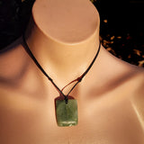 NZ Greenstone Pounamu Toki Pendant Necklace (N991)
