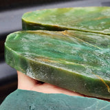 1kg PK Raw Nephrite Jade / Greenstone Carving Slices (R14B449)