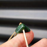 NZ Greenstone Pounamu One Off Macrame Anklet (1A3-728)