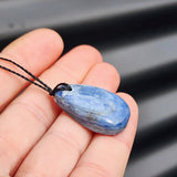 Natural Kyanite Drop Pendant Necklace (1BBB248)