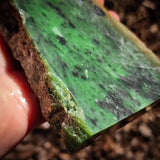 693g Raw Nephrite Jade Carving Slice (R14B778)