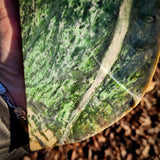 598g Raw Nephrite Jade Carving Slice (R14B730)