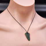 Natural Greenstone Pendant Necklace (AJJC2464)