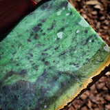 847g Raw Nephrite Jade Carving Slice (R14B782)