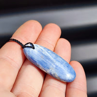 Natural Kyanite Oval Pendant Necklace (1BBB226)
