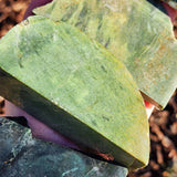 1kg Raw NZ Greenstone Pounamu Carving Slices (R14B641)