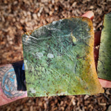 773g Raw Nephrite Jade Carving Slice (R14B752)