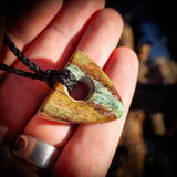 NZ Obay Stone / Polychrome Schist Pendant Necklace (N778)