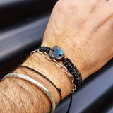 Australian Opal One Off Macrame Bracelet (1A3-809)