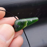Natural Greenstone Pendant Necklace (AJJC2360)