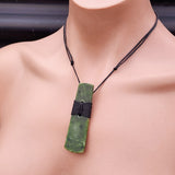 NZ Greenstone Pounamu Toki Pendant Necklace (N247)
