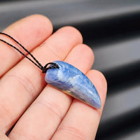 Natural Kyanite Tooth Pendant Necklace (1BBB249)