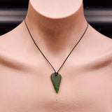 Natural Greenstone Pendant Necklace (AJJC2428)