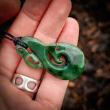 NZ Greenstone Pounamu Manaia Pendant Necklace (N936)