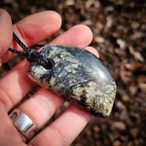 Natural Jade Freeform Pendant Necklace (N1182)