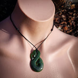NZ Greenstone Pounamu Manaia Pendant Necklace (N1029)