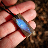 Australian Boulder Opal Freeform Pendant Necklace (N1052)