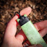 NZ Greenstone Pounamu XL Toki Pendant Necklace (N1008)