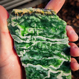 581g Raw Nephrite Jade Carving Slice (R14B698)