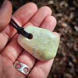 Natural Jade Freeform Pendant Necklace (N1173)