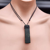 NZ Greenstone Pounamu Toki Pendant Necklace (N288)