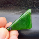 Natural Greenstone Pendant Necklace (AJJC2470)