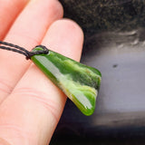 Natural Greenstone Pendant Necklace (AJJC2461)