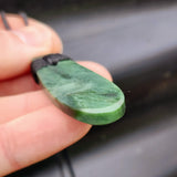 NZ Greenstone Pounamu Toki Pendant Necklace (N387)