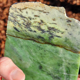 546g Raw Nephrite Jade Carving Slice (R14B637)