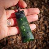 NZ Greenstone Pounamu Toki Pendant Necklace (N1014)