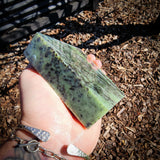 864g Raw Nephrite Jade Carving Slice (R14B761)