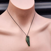 Natural Greenstone Pendant Necklace (AJJC2435)