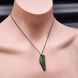 Natural Greenstone Pendant Necklace (AJJC2435)