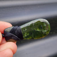 Nephrite Greenstone Patu Pendant Necklace (N334)